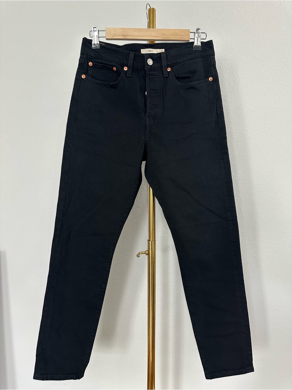 LEVIS PREMIUM Denim Women's Black Wedgie Style Jeans Size 27